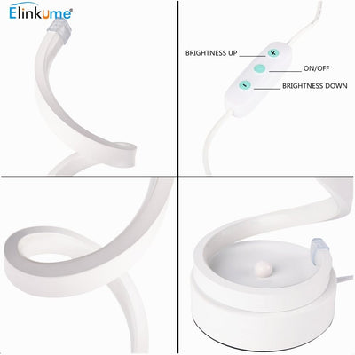 ELINKUME LED Tischlampe Warm Weiss Tischleuchte Augenschutz Schreibtischlampe mit Lampenschirm Nacht