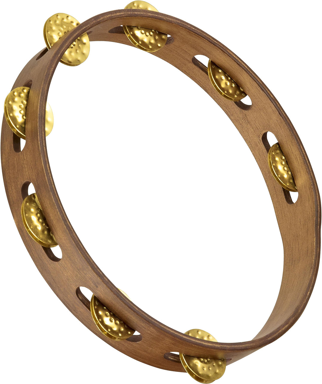Meinl Percussion TA1V-WB Vintage Wood Tambourine (1-reihig), 25,40 cm (10 Zoll) Durchmesser, walnut