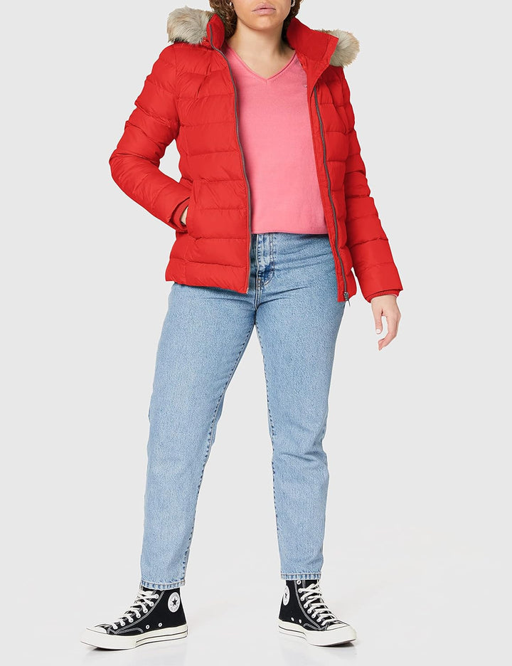 Tommy Jeans Damen Daunenjacke Basic Winter Rouge (Deep Crimson) XS, Rouge (Deep Crimson) XS