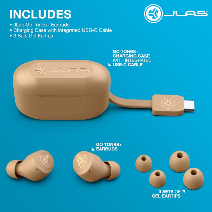 JLab Go Air Pop+ In Ear Kopfhörer kabellos Bluetooth, True Wireless Kopfhörer, 35+ Std Headphones, k