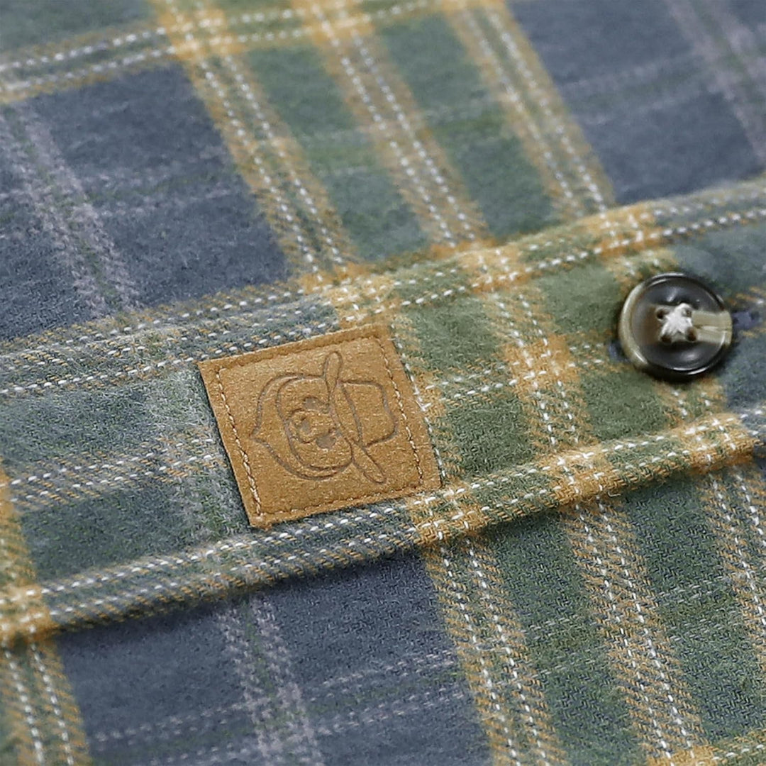 Dubinik® Flanellhemd Herren Kariert Flanellhemden Langarm Casual Button Down Freizeithemd Mit Brustt