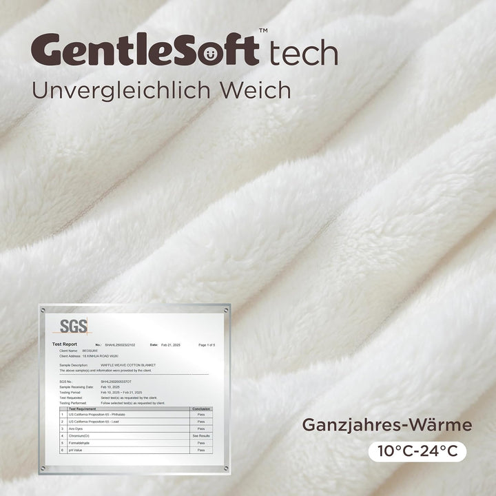 Bedsure Kuscheldecke Flauschig Decke Fleecedecke – Weiche Warme Grobe Korddecke Gemütlicher Sofadeck