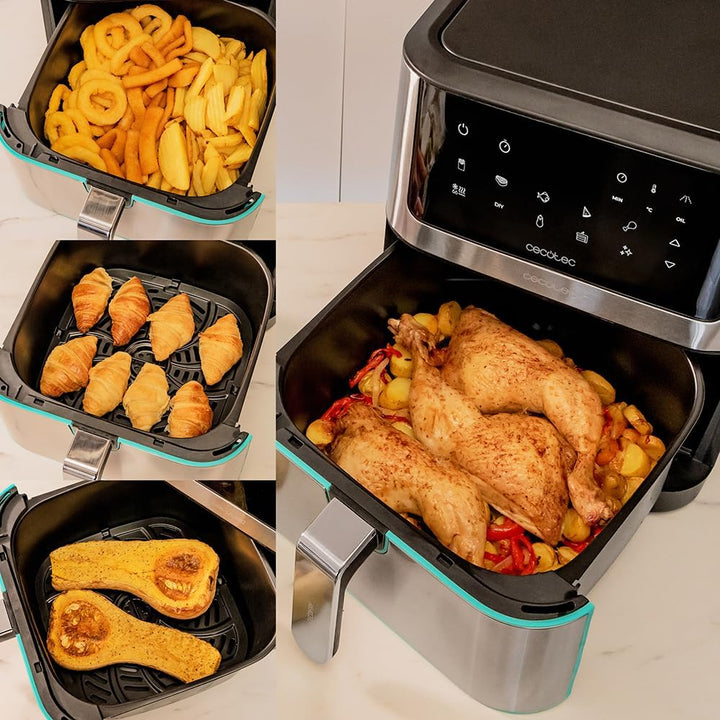 Cecotec Heissluftfritteuse ohne Öl 8 L Cecofry Supreme 8000 Air Fryer. 1800 W, Touchscreen, 30º-200