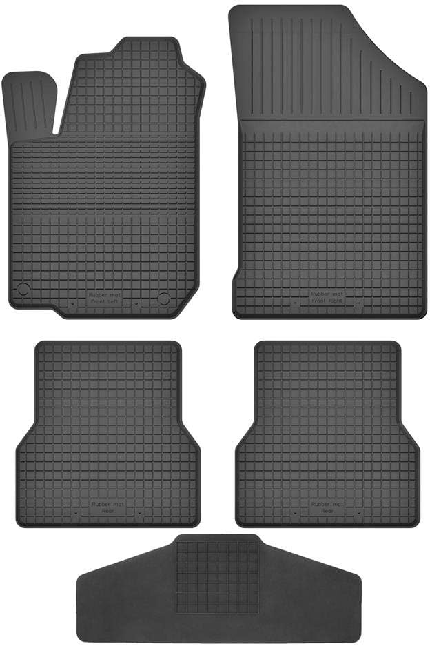 Fussmatten Vorne, Hinten + Tunnel für Citroen C2 2003-2009 Gummi Gumimatten Vorne, Hinten, Tunnel, V