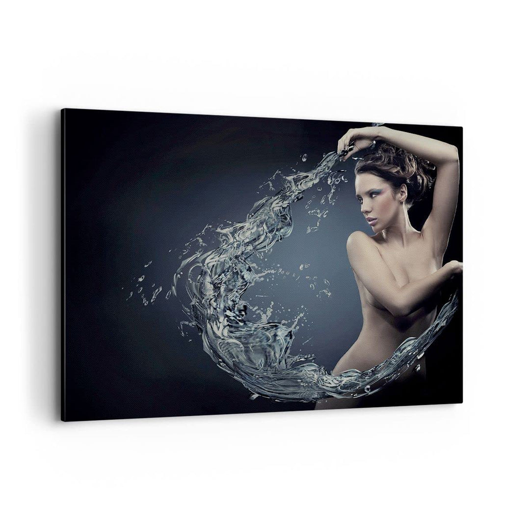 Bilder auf Leinwand 100x70cm Leinwandbild Weiblich modell posieren schön Gross Wanddeko Bild Schlafz