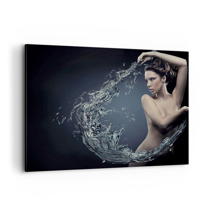 Bilder auf Leinwand 100x70cm Leinwandbild Weiblich modell posieren schön Gross Wanddeko Bild Schlafz