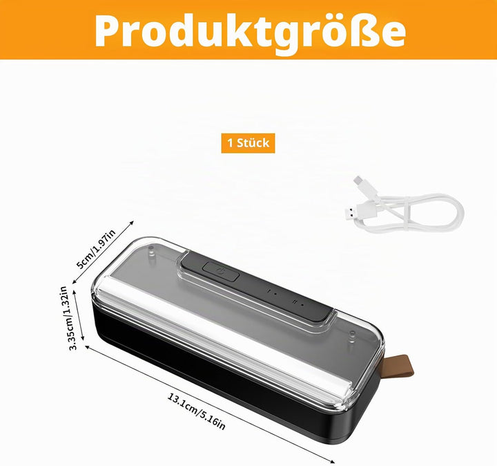 Mini Folienschweissgerät,2 in 1 Bag Sealer mit Cutter,Mini Beutelverschliesser,Wiederaufladbarer Tra