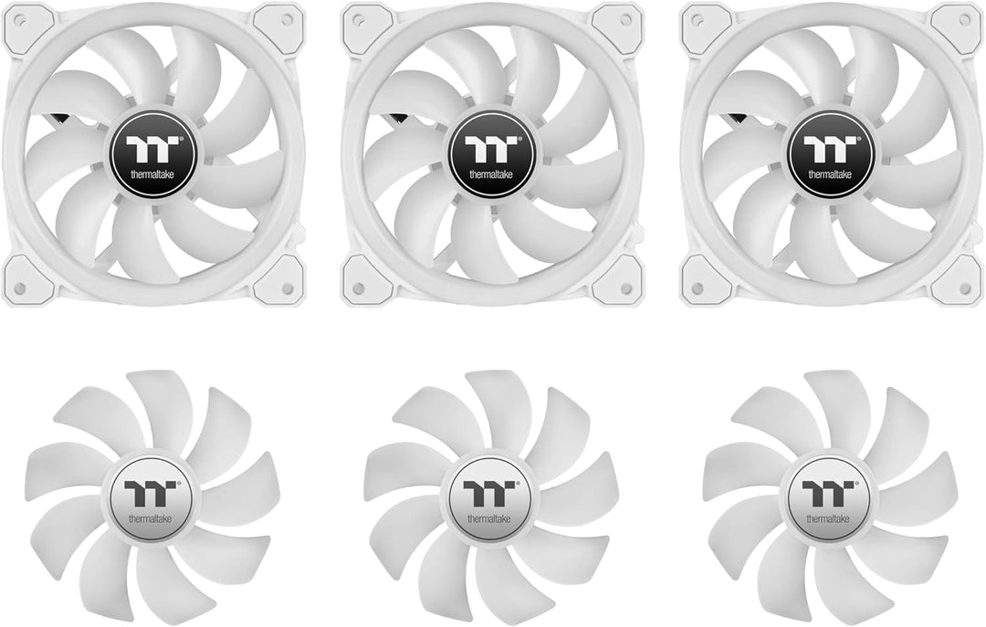 Thermaltake SWAFAN 12 RGB Radiator Fan TT Premium Edition White 3 Pack Weiss 120mm, Weiss 120mm