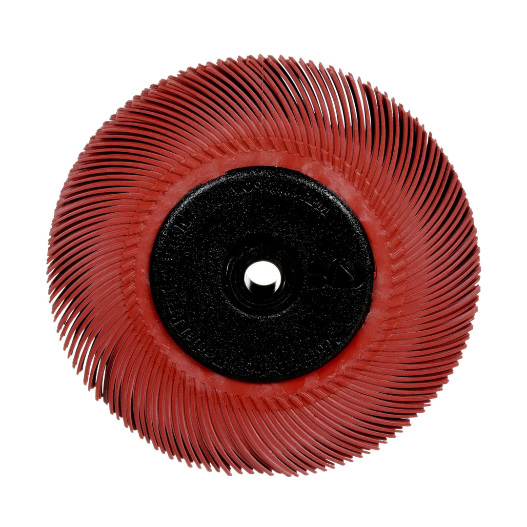 Scotch-Brite Radial Bristle Brush BB-ZB mit Kunststoff-Flansch, rot, 152,4 mm, 12,7 mm, P220, Typ C,