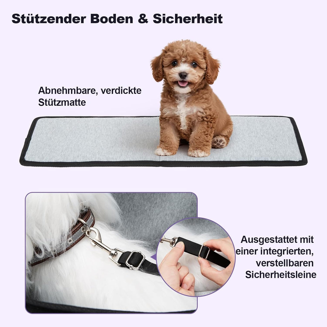 Ownpets Grosse Hundetragetasche, Träger mit Taschen für Mittelgrosse Welpen, Flugzeuggenehmigt, Pass
