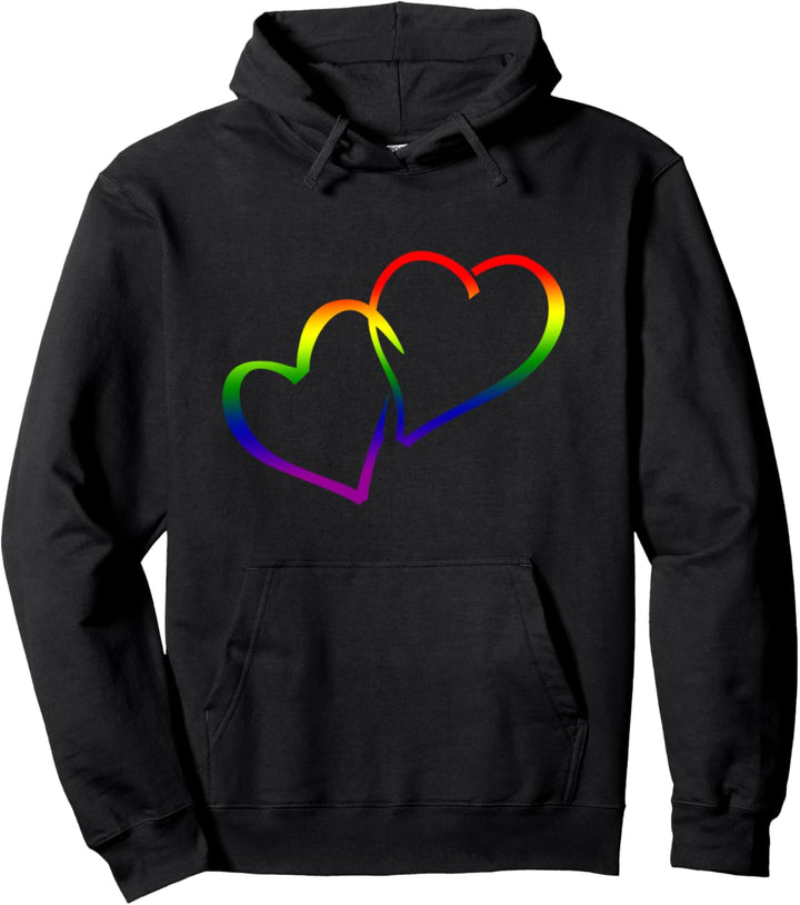 LGBTQ Lesben Homosexuell Homosexuell Pansexualität Regenbogen Herzen Pullover Hoodie