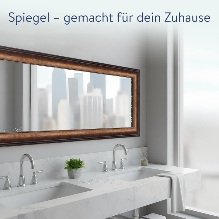 WANDStyle Spiegel Barock und Antik Stil I Aussenmass ca. 40 x 100 cm I Farbe Bronze I bronzener Wand