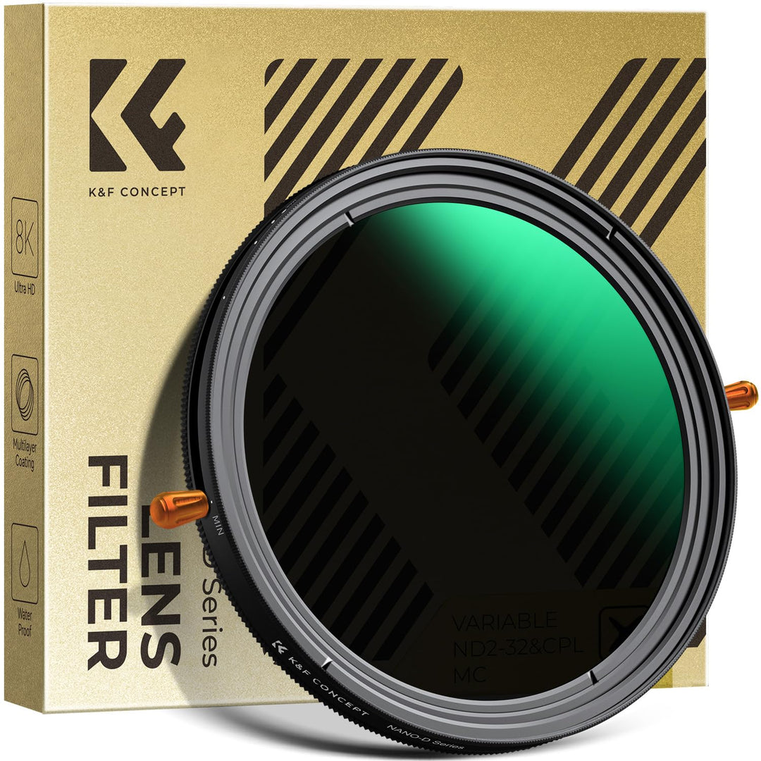 K&amp;F CONCEPT Nano-D Serie ND Filter 62mm CPL&amp;ND2-ND32 2 in 1 multifunktionaler Graufilter und CPL Fil