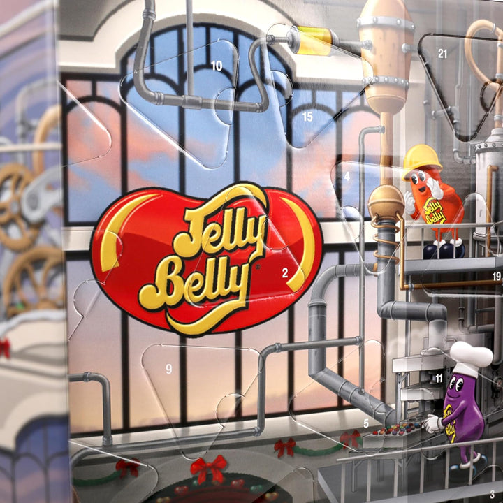 Jelly Belly Adventskalender - 24 verschiedene Sorten, 192g - Perfekt für Jelly Belly Fans zum Auspro
