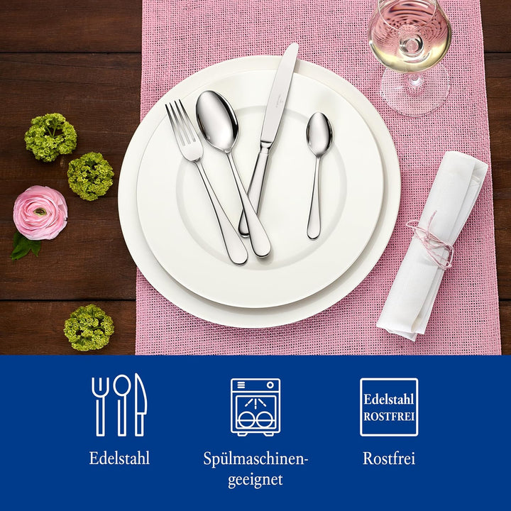 Villeroy &amp; Boch – Oscar Tafelbesteck 24 teilig, 6 Personen, spülmaschinenfest, rostfrei, Besteck Set