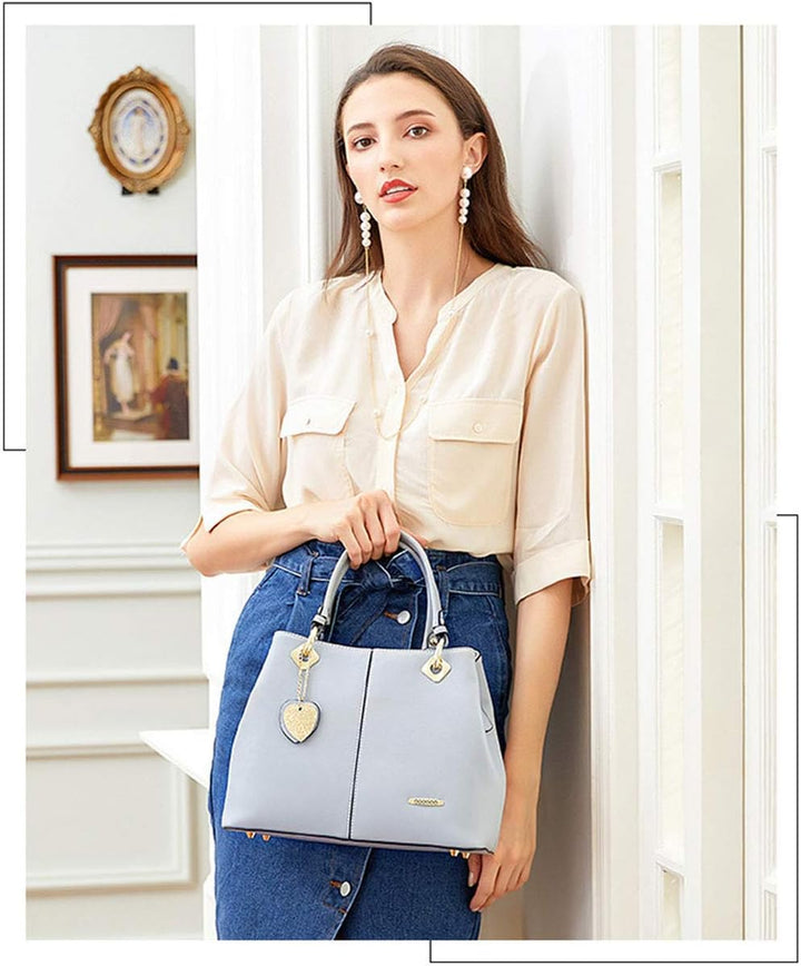 BUKESIYI Damen Tasche Umhängetasche Handtasche Frauen Klein Schultertasche Weekender Lack PU Leder C
