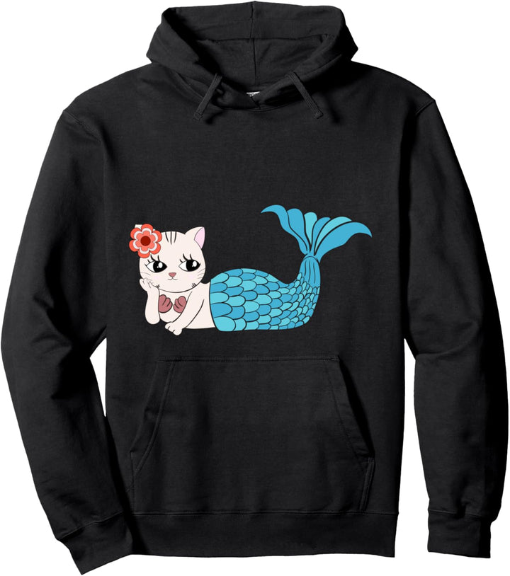 Purrmaid Katze Lover Meerjungfrau Fan Kitty Magical Meowmaid Pullover Hoodie
