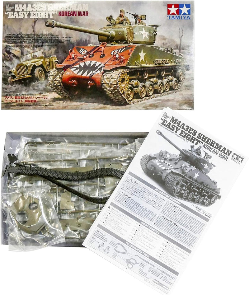 Tamiya 300035359 1/35 Medium Tank Plastikmodellbausatz Militär 1:35 US M4A3E8 Sherman Easy Eight Kor