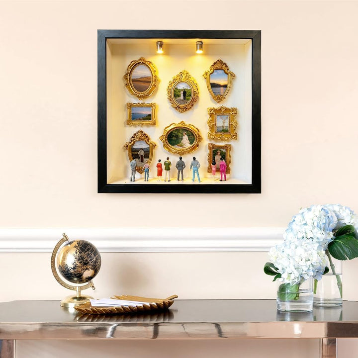 DIY Mini Museum Silhouette Box,Neu Kreatives Erinnerungsdisplay Kit,Minis Vintage Bilderrahmen Mit G