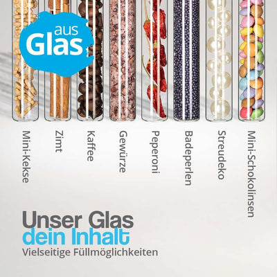 Tuuters Reagenzgläser mit Korken 50 Stück für kleine Gastgeschenke Mandeln zur Hochzeit Taufe Kommun