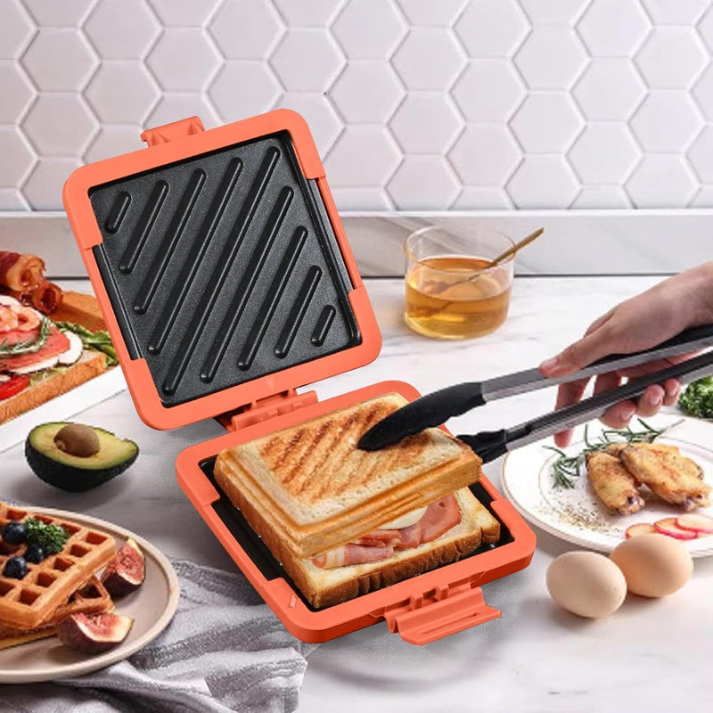 Mikrowellen-Sandwichmaker,Sandwichtoaster Für Schnelle Mahlzeiten,Mikrowellengeeigneter Grillkäse-Ma