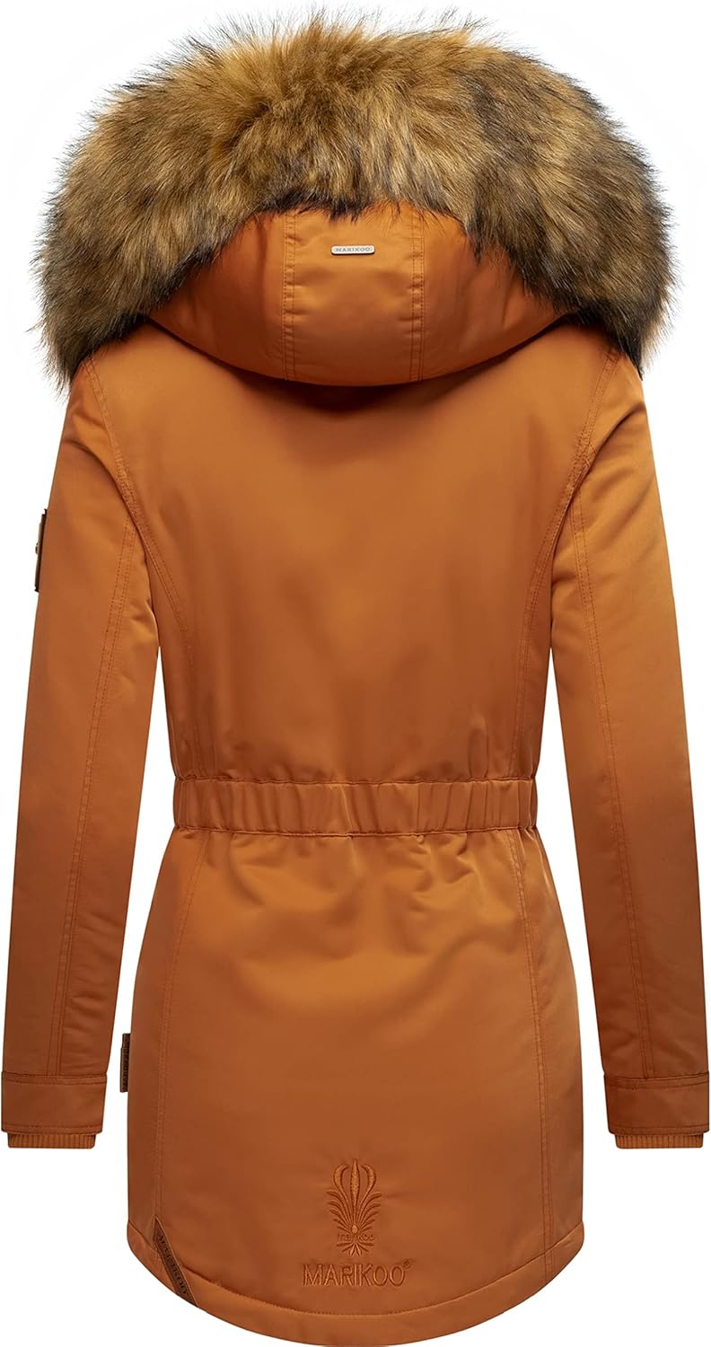 MARIKOO Damen Warmer Winterparka mit Kapuze Sanakoo XS-XXL XS Rusty Cinnamon, XS Rusty Cinnamon