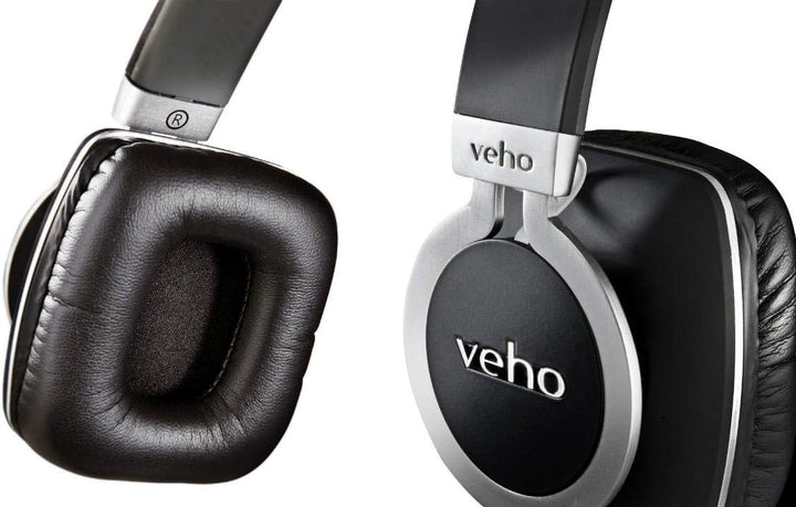 Veho VEP-008-Z8 360 Designer Aluminium Kopfhörer mit knotenfreiem Kabelsystem und faltbarem, schwarz