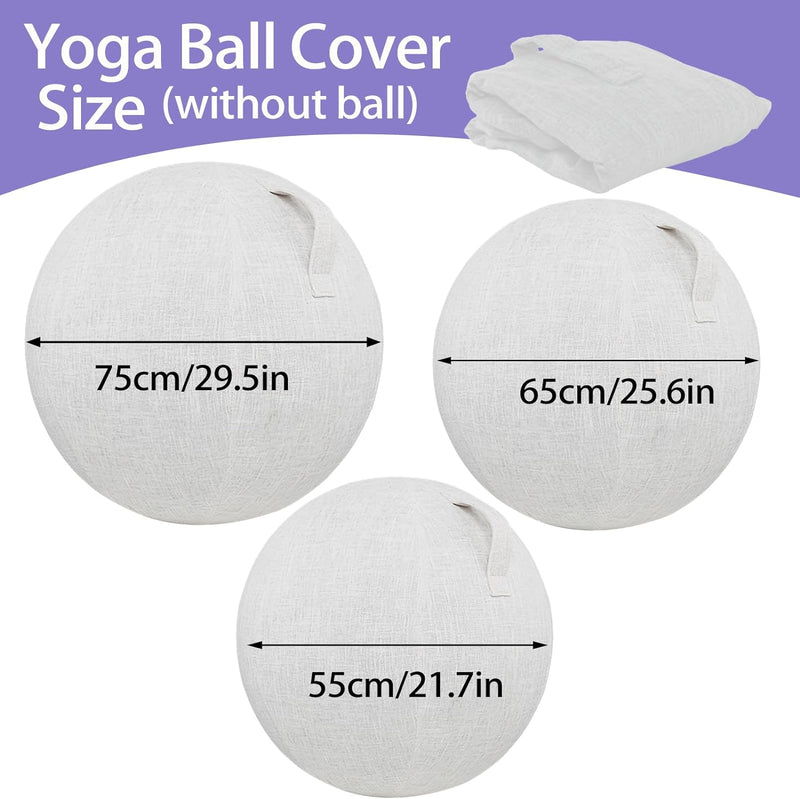 ZOSONET Sitzball Abdeckung,55cm 65cm 75cm Gymnastikball Bezug für Sitzball Fitnessball,Faltbar Sitzb