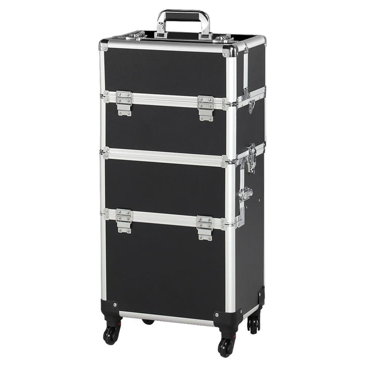 Yaheetech 3 in 1 Friseurkoffer Alu Kosmetikkoffer Trolley Beautycase Koffer Trolley mit Schlösser un