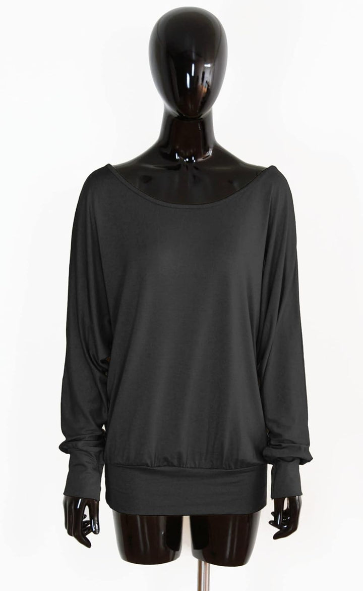 Van Der Rich ® - Oversize T-Shirt mit Fledermausärme - Damen Ml-schwarz M, Ml-schwarz M