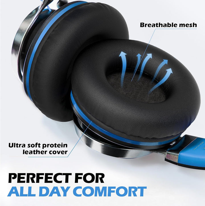 AILIHEN C8 Kopfhörer mit Kabel Mikrofon und Lautstärkeregler Faltbar 3,5mm Headsets On-Ear für Smart
