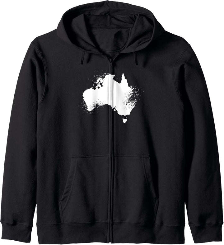 Australien Kontinent Silhouette | Motiv Fernweh Australien Kapuzenjacke