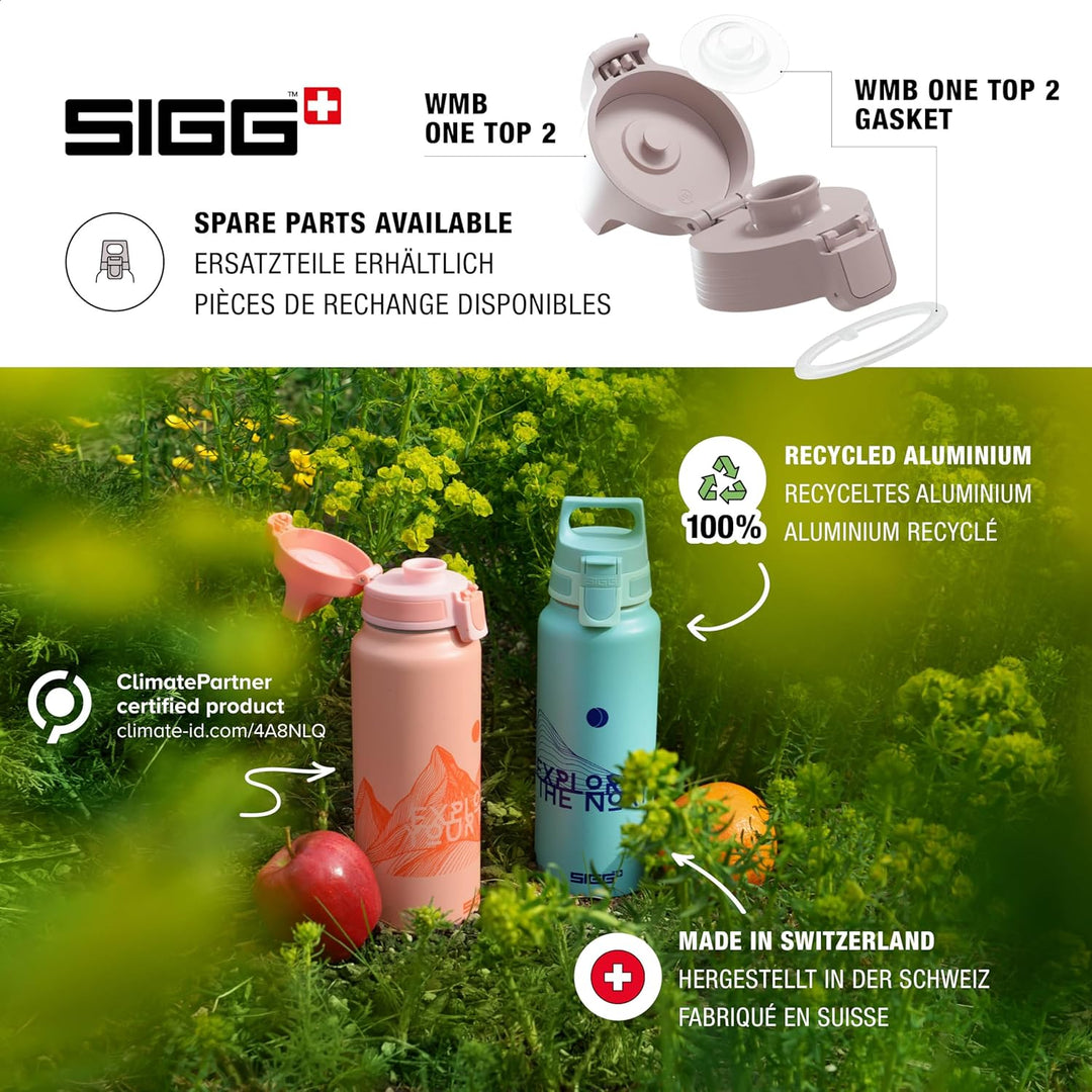 Sigg - Alu Trinkflasche - WMB ONE - Made in Switzerland - ClimatePartner Zertifiziert - Kohlensäure