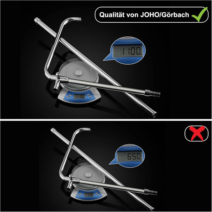 Görbach Duschset Duschsystem Duschstange Duschsäule Regendusche SJ-E2020CP 20x20cm Silber, 20x20cm S