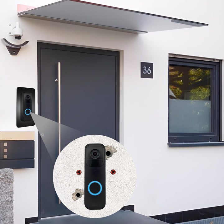 Edelstahl Blende für Blink Videotürklingel, Video-Doorbell Halterung – Robuste Halterung und Zubehör
