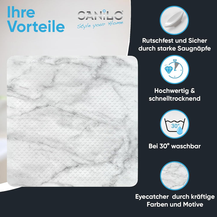 Sanilo Badematte 53 x 53 cm, rutschfeste Duschmatte für Dusche und Badewanne, Antirutschmatte maschi