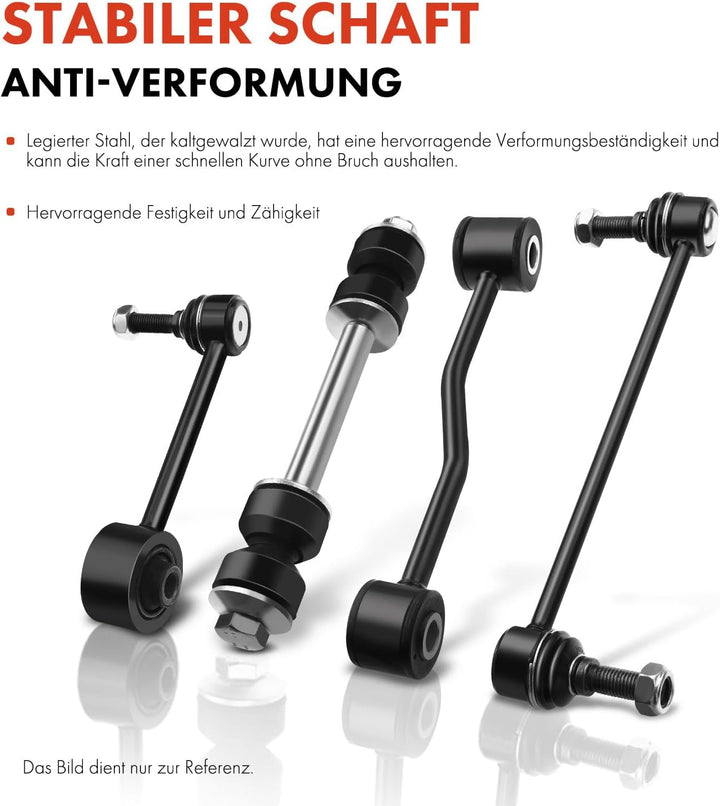 Frankberg 2x Koppelstange Hinterachse Kompatibel mit A4 8E2 B6 8EC B7 1.6L-4.2L 2000-2008 A4 Avant 8