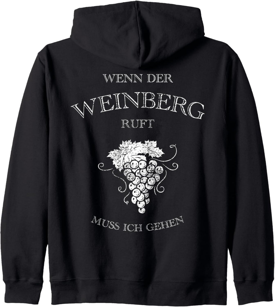 Wein Weinberg Berg ruft Winzer T-Shirt Geschenkidee Kapuzenjacke