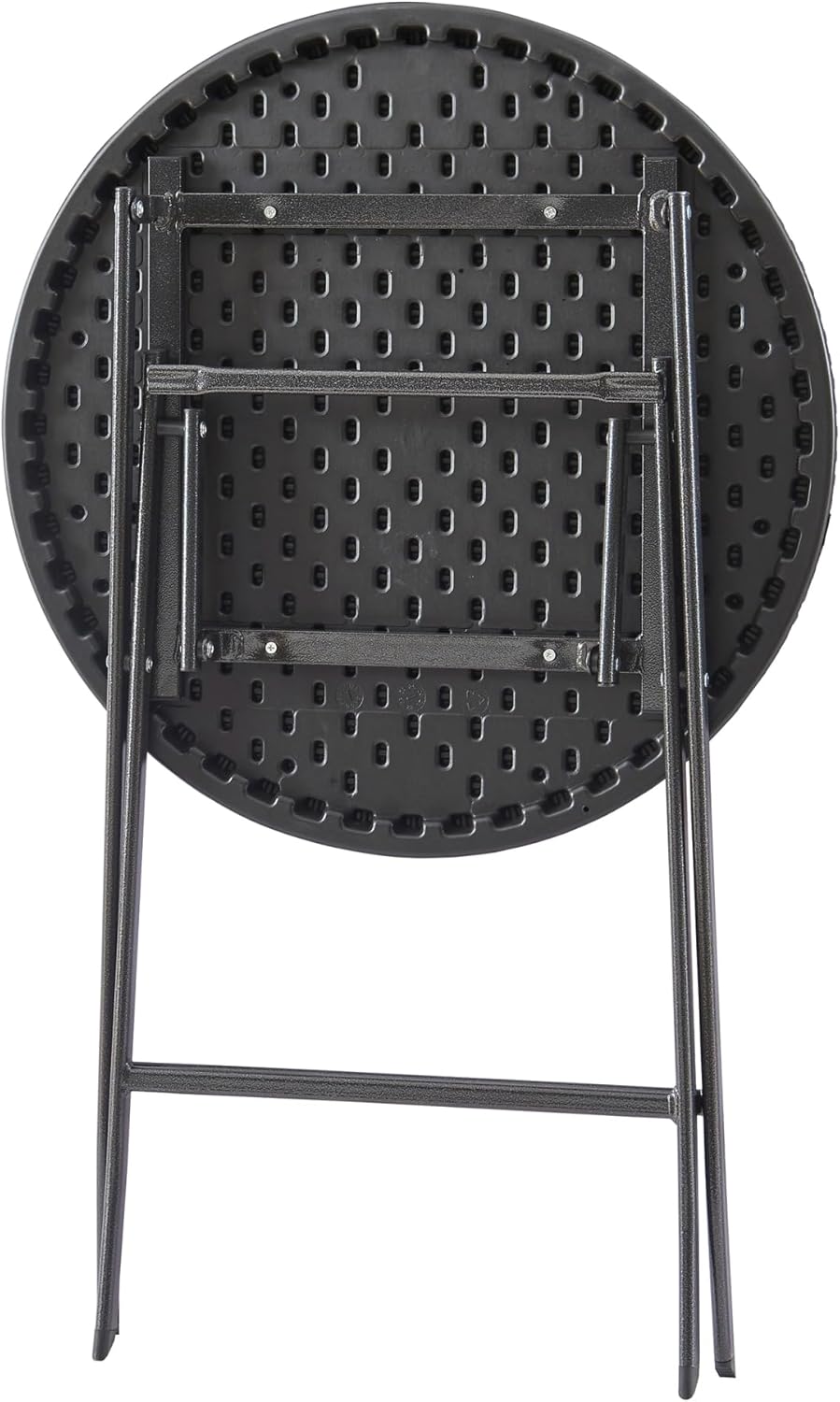 [en.casa] Klapptisch Mark Gartentisch Campingtisch klappbar 60 x 74 cm rund Picknicktisch Outdoor Ra
