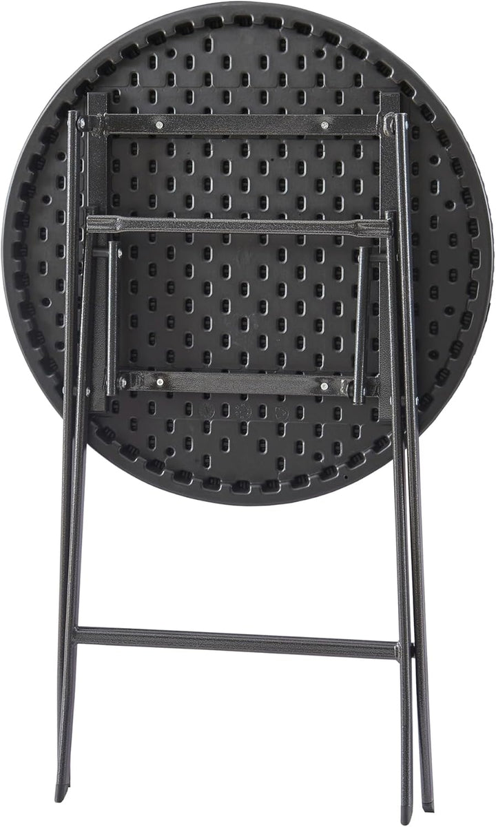 [en.casa] Klapptisch Mark Gartentisch Campingtisch klappbar 60 x 74 cm rund Picknicktisch Outdoor Ra
