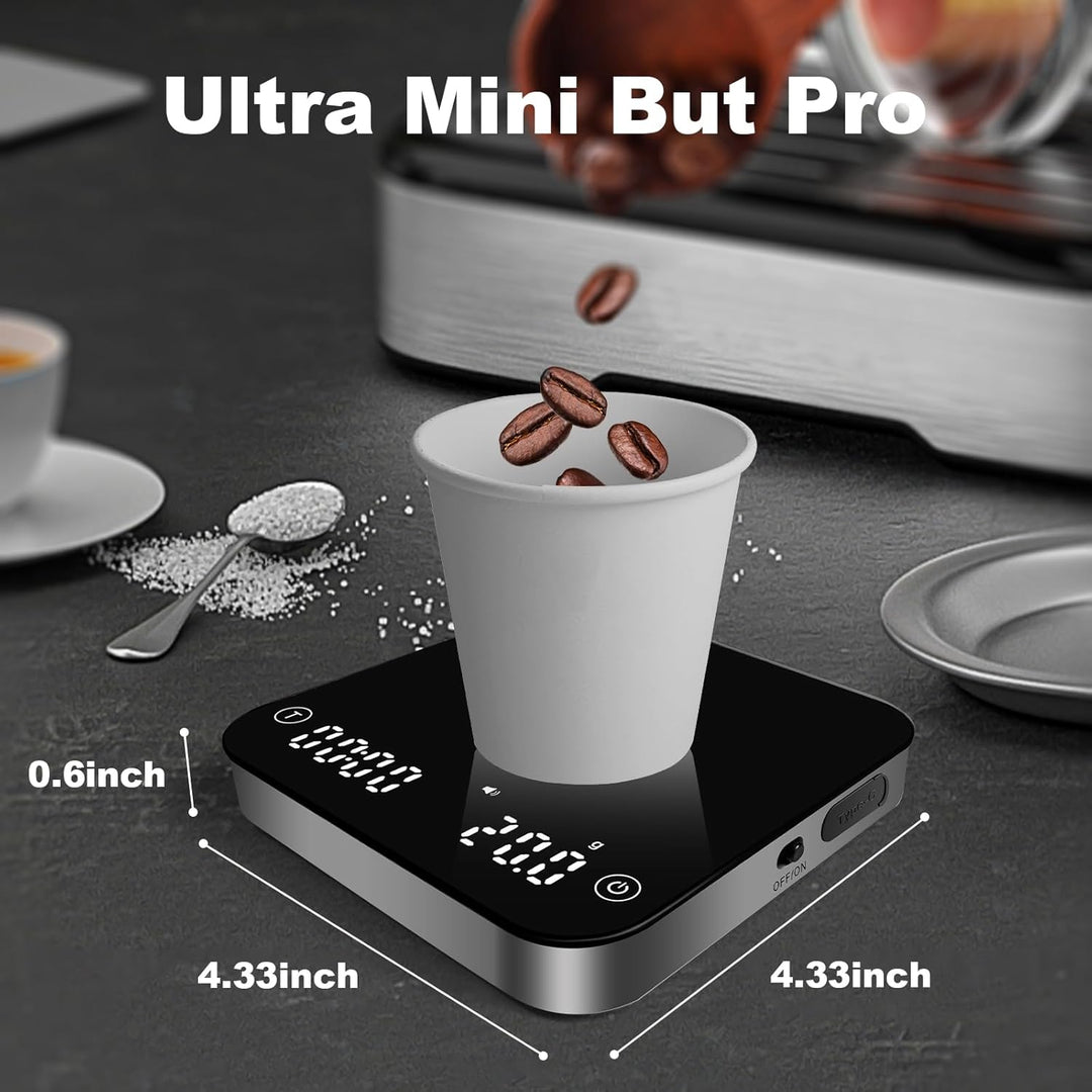 Mini-Kaffeewaage mit Timer,barista waage,Wiederaufladbare Waage für Filterkaffee,barista waage für E
