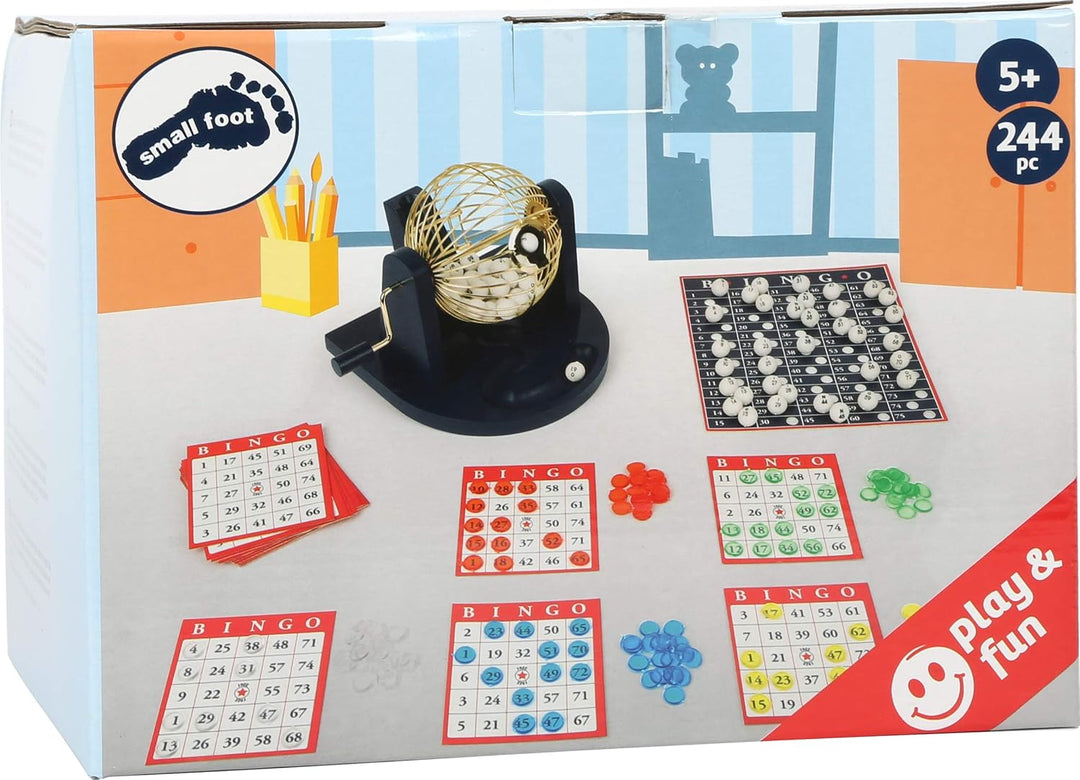 small foot Bingo Spiel Set, mit Bingotrommel und Zubehör, Familien &amp; Kinderspiel, ab 5 Jahren, 11406