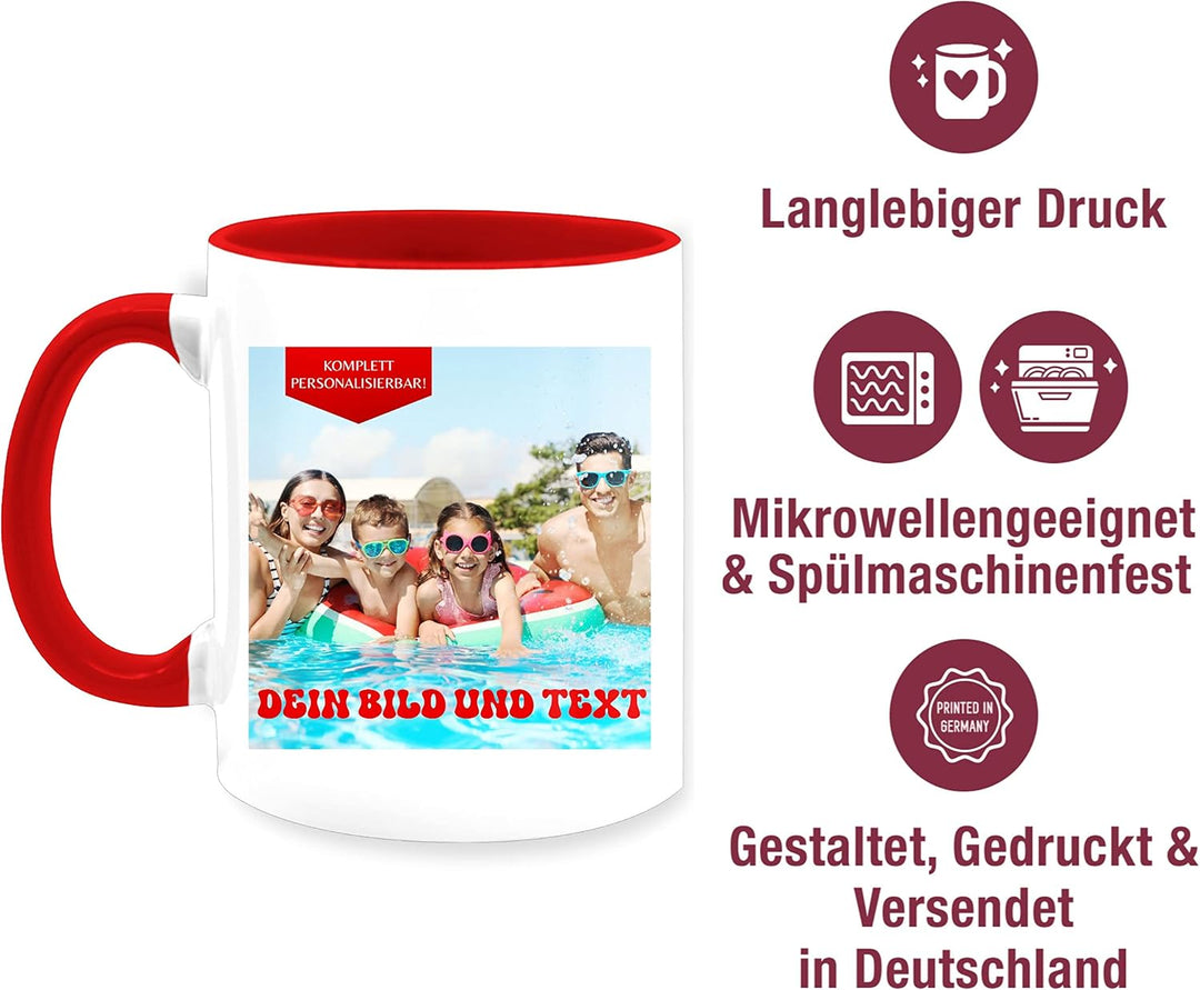 Tasse Tassen 325ml - Geschenk mit eigenem Foto und Text personalisiert I Eigenes Bild I Custom Photo