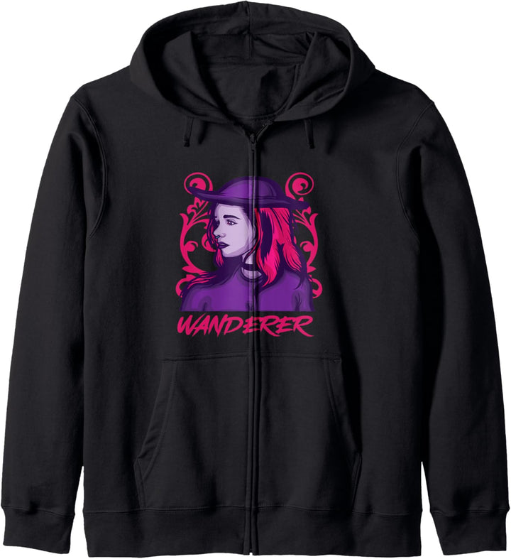 Wanderer ästhetische Pastell Gothic Geschenk Kapuzenjacke