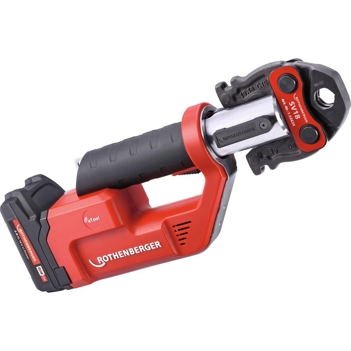ROTHENBERGER 1000002115 ROMAX Compact TT EU Basic Set Pressmaschine Compact, Ladegerät EU, 2Ah Akku
