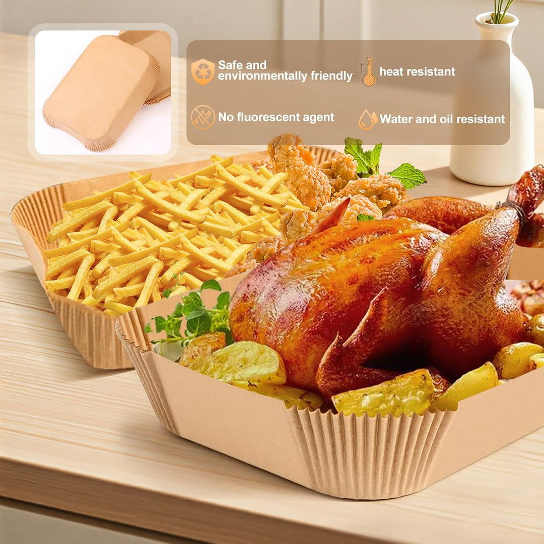 220 Stück Backpapier für Heissluftfritteuse Ninja BPA-Frei, Airfryer Backpapier Antihaft Wasserdicht