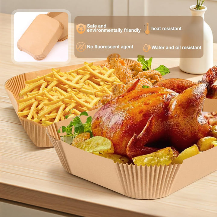 170 Stück Backpapier für Heissluftfritteuse Ninja BPA-Frei, Airfryer Backpapier Antihaft Wasserdicht