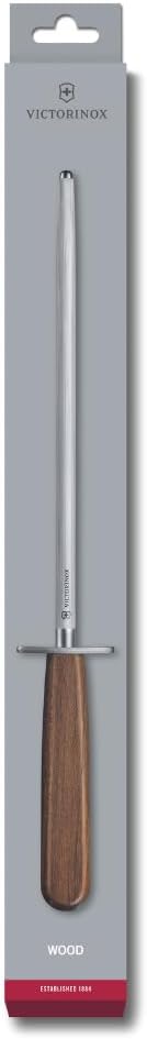 Victorinox Wood Abziehstahl, 23 cm, Mittelfeinzug, Rund, bis zu 65 HRC, Ahornholzgriff Modifiziertes