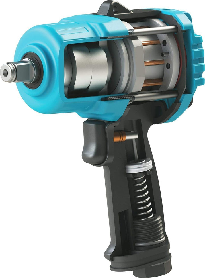 HAZET Schlagschrauber 9012TT | Max. Lösemoment 2200 Nm, Vierkantantrieb 12,5 mm (1/2 Zoll) | Hochlei
