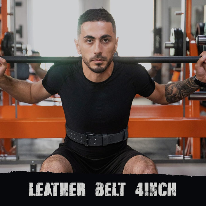Gewichthebergürtel Fitness 4” &amp; 6” – Verstellbarer Trainingsgürtel mit starker Schnalle, Powerliftin